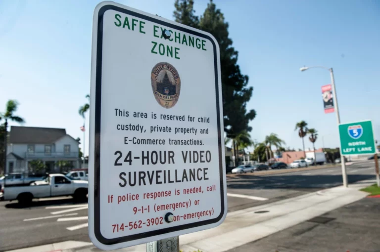 Safe Exchange Zone sign